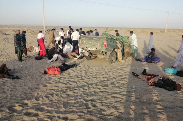 تصادف مرگبار در محور ریگان-ایرانشهر+تصاویر