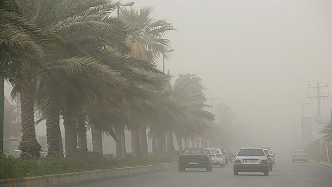 خیزش گرد و غبار در شرق کرمان