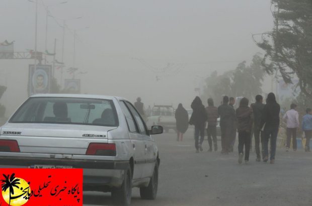 طوفان و گرد خاک شهرستان ریگان در نوردید