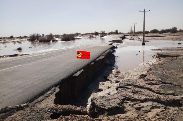 سیل ۸۸ میلیارد ریال به راه های شرق کرمان خسارت زد