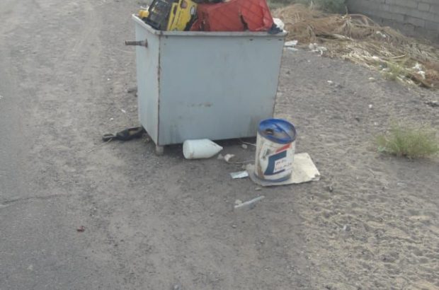 وضعیت سطل زباله روستای ناصریه بالا